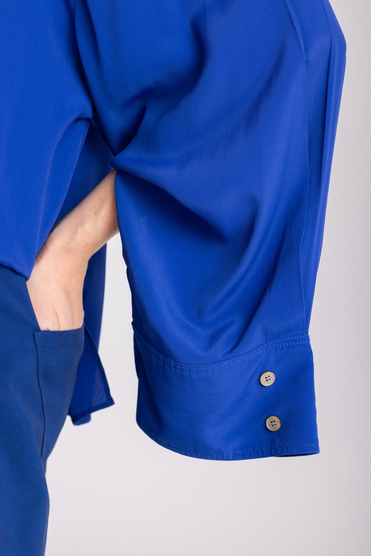Bluzka Tux Balmoral, royal blue, Jo.S