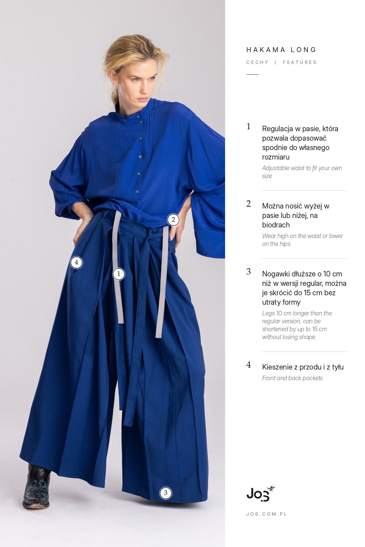 Karta cech: Hakama Balmoral Long, Jo.S