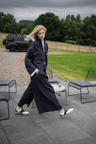 Hakama Dean Long, granat z popielatym prążkiem, Jo.S