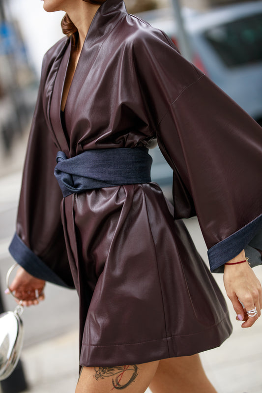 Kimono Midi Merlot